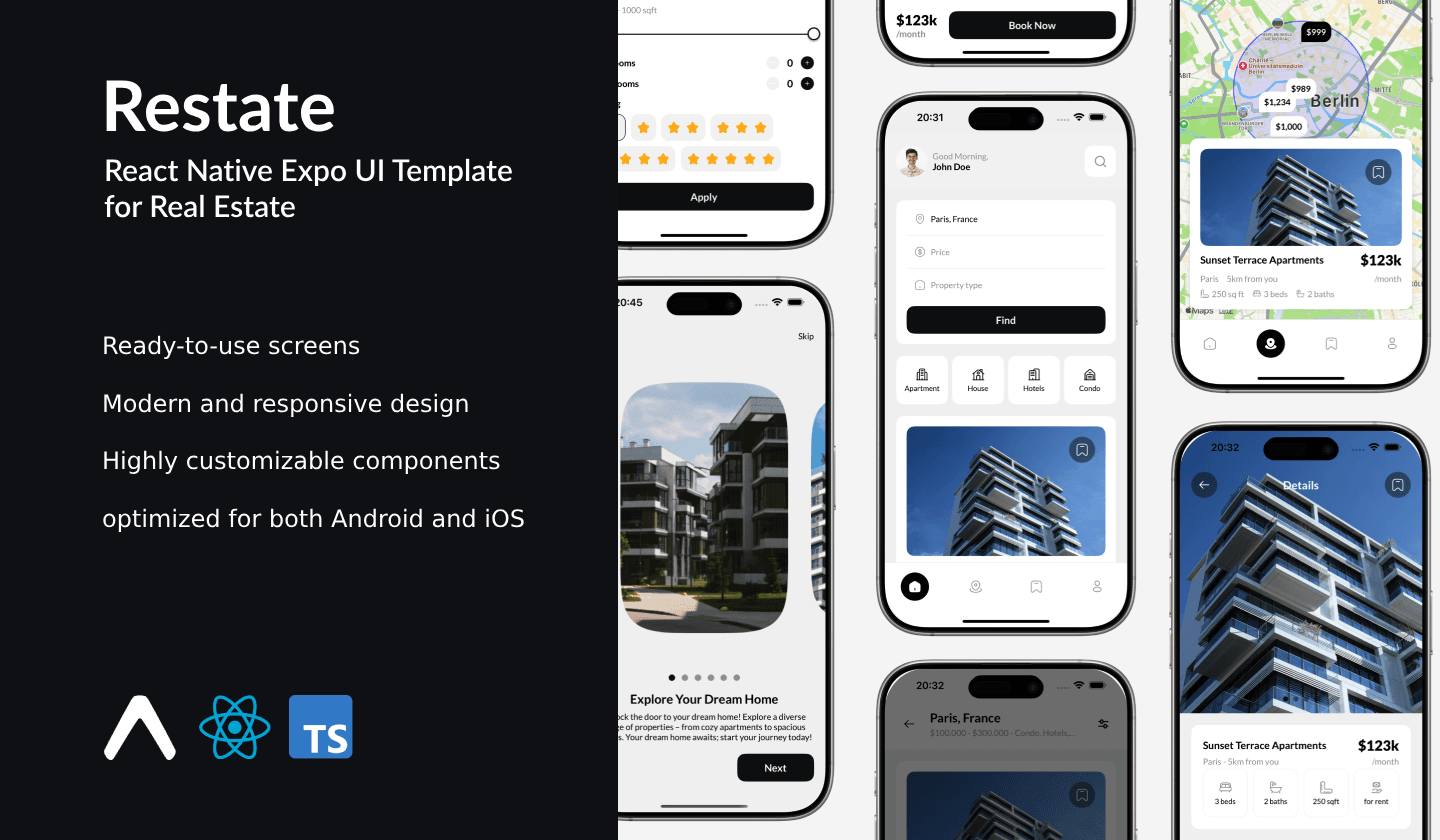 Restate - Expo Real Estate App Template